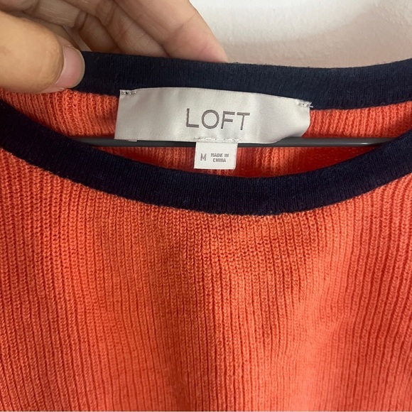 LOFT Ann Taylor Bright Colorblock Scoop Neck Tight Knit Sweater Tank Top - Picture 5 of 6